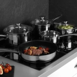 Russell Hobbs Pannenset - Vaatwasserbestendig - 5-delige Set - Alle Warmtebronnen Ook Inductie - Steelpannen Met Deksel En Schenktuit -Keukenbenodigdheden Winkel 1200x1200 908