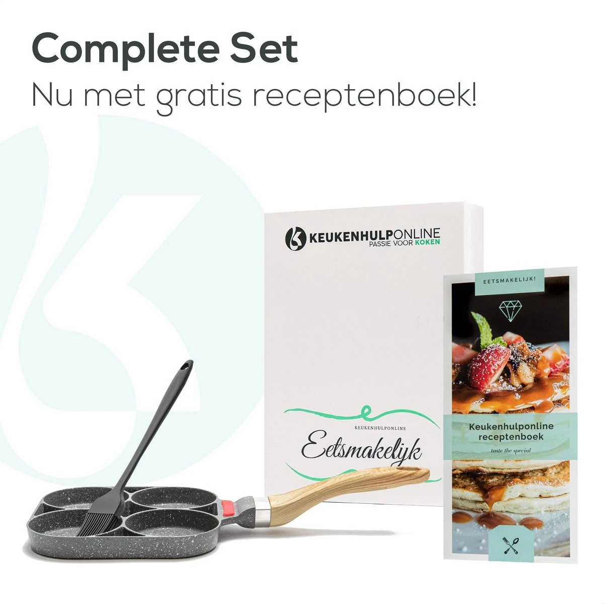 Culistar Pannenkoekenpan Inductie - Pancake Pan - Omeletpan - Omeletmaker - Eierpan - Inclusief Receptenboekje 2 Culistar Pannenkoekenpan Inductie - Pancake Pan - Omeletpan - Omeletmaker - Eierpan - Inclusief Receptenboekje - Afbeelding 2