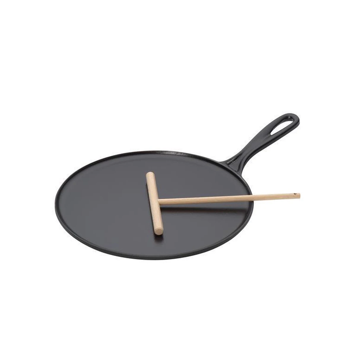 Le Creuset Le Creuster Gietijzeren Pannenkoekpan - Mat Zwart - 27cm 2 Le Creuset Le Creuster Gietijzeren Pannenkoekpan - Mat Zwart - 27cm - Afbeelding 2