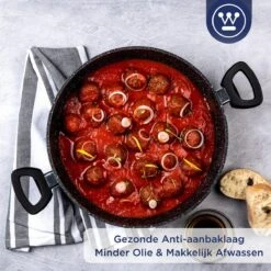 Westinghouse Hapjespan Inductie - Ø 28 Cm - Zwart Marmer - Met Deksel -Keukenbenodigdheden Winkel 1200x1200 998