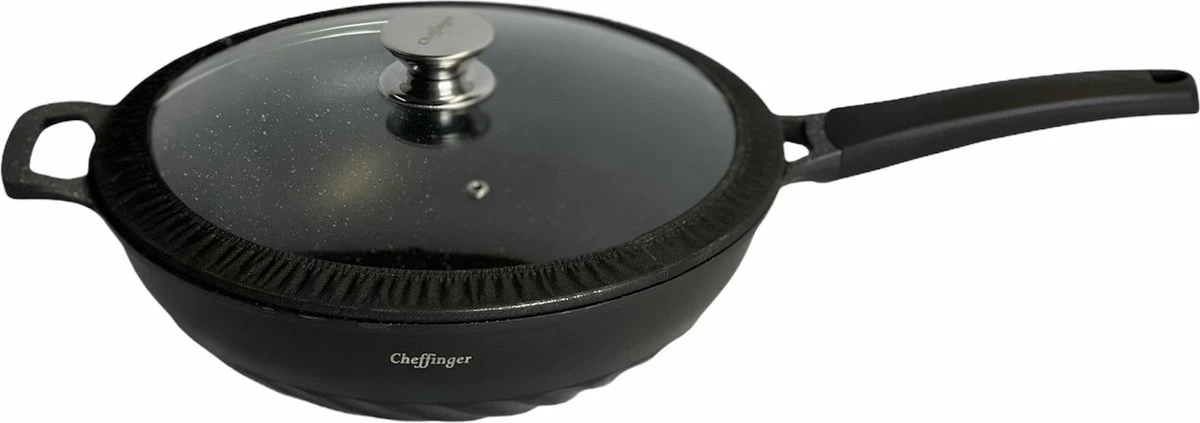 Chefflinger Wokpan - Antiaanbak - 32cm 5 Chefflinger Wokpan - Antiaanbak - 32cm - Afbeelding 5