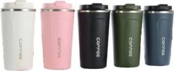 Koffiebeker To Go | Lekvrije Thermosbeker | Thermosfles | RVS Reisbeker | Dubbelwandige Travel Mug | 380 Ml | Blauw -Keukenbenodigdheden Winkel 1200x492