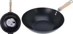 Excellent Houseware Wok Ø30cm Non Stick Zwart Houten Handvat 30 Cm - Pan - Koken - Eten - Keuken -Keukenbenodigdheden Winkel 1200x560 2