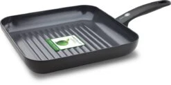 GreenPan Cambridge Grillpan 28cm - Zwart - Inductie - PFAS-vrij -Keukenbenodigdheden Winkel 1200x599