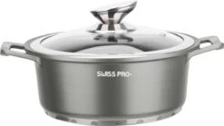 Swiss Pro+ | Set 14 Delige Pannenset | Inductie - Pannensets - Glazen Deksel - Met Afneembare Handgreep - Marmeren Interieur -PFAS-vrij | Grey / Silver -Keukenbenodigdheden Winkel 1200x675 11