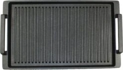Eurolux Grillplaat Met Grepen - 41 X 24 X 2.5 Cm - Zwart - Aluminium - Geschikt Voor Alle Warmtebronnen -Keukenbenodigdheden Winkel 1200x689 5
