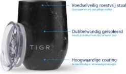 TIGR The Combo - Voordeelset Minimalist Thermosfles En Cup Warmhoudbeker - 500ml - Zwart Marmer -Keukenbenodigdheden Winkel 1200x710