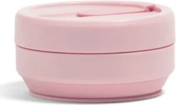 STOJO - Opvouwbare Beker - To Go - Roze - 237ml (8oz) - Herbruikbaar -Keukenbenodigdheden Winkel 1200x721