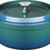 Sola Braadpan Gietijzer - Ø 24 Cm - Blauw/groen - Gietijzer - Extra Zware Bodem