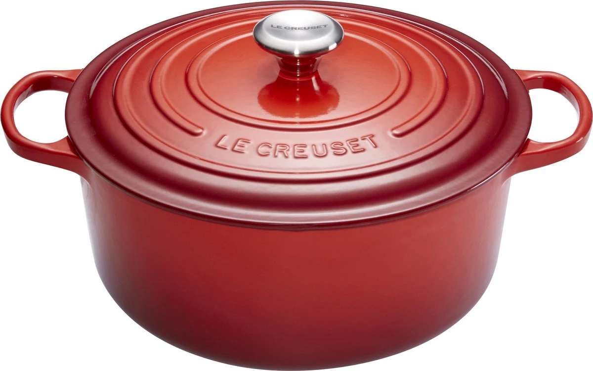 Le Creuset Gietijzeren Braadpan - 26cm 5,3 L - Kersenrood 2 Le Creuset Gietijzeren Braadpan - 26cm 5,3 L - Kersenrood - Afbeelding 2