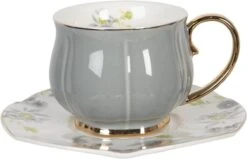 Clayre & Eef Kop En Schotel Set Van 6 250 Ml Meerkleurig Porselein Rond Bloemen Servies Cadeau Voor Haar Cappuccino -Keukenbenodigdheden Winkel 1200x772