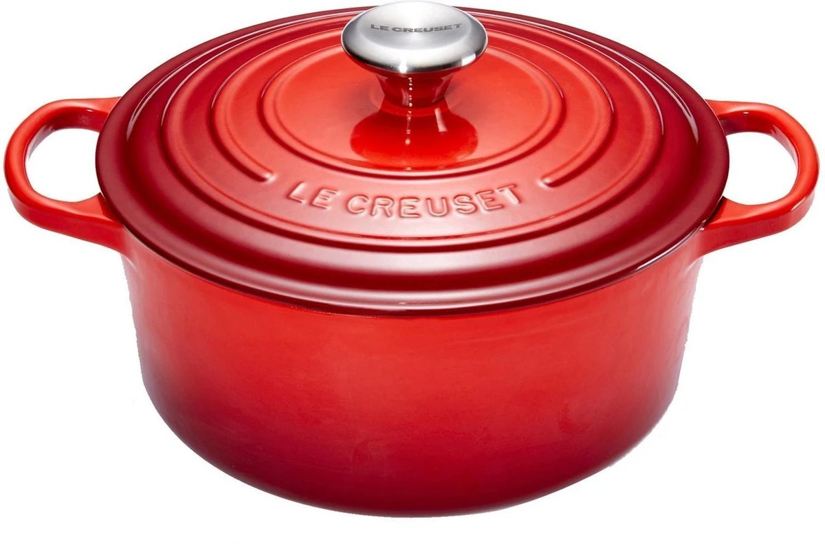 Le Creuset Gietijzeren Braadpan - 26cm 5,3 L - Kersenrood 11 Le Creuset Gietijzeren Braadpan - 26cm 5,3 L - Kersenrood - Afbeelding 11