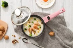 Royalty Line Inductie Pannenset - Luxe 14-delige Pannenset Marmeren Coating - Pannen Met Afneembare Handvaten - Oven-Ready - PFAS-Vrij - Voor Alle Warmtebronnen - Afneembare Koudgrepen - Antiaanbaklaag - Koekenpan Met Glazen Deksels - Roze -Keukenbenodigdheden Winkel 1200x799 34