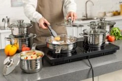 Swiss Pro + Pannenset - 12 Delig - RVS - Roestvrijstalen Kookgerei 18/10 -Keukenbenodigdheden Winkel 1200x799 81