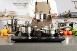 Swiss Pro + Pannenset - 12 Delig - RVS - Roestvrijstalen Kookgerei 18/10 -Keukenbenodigdheden Winkel 1200x799 83