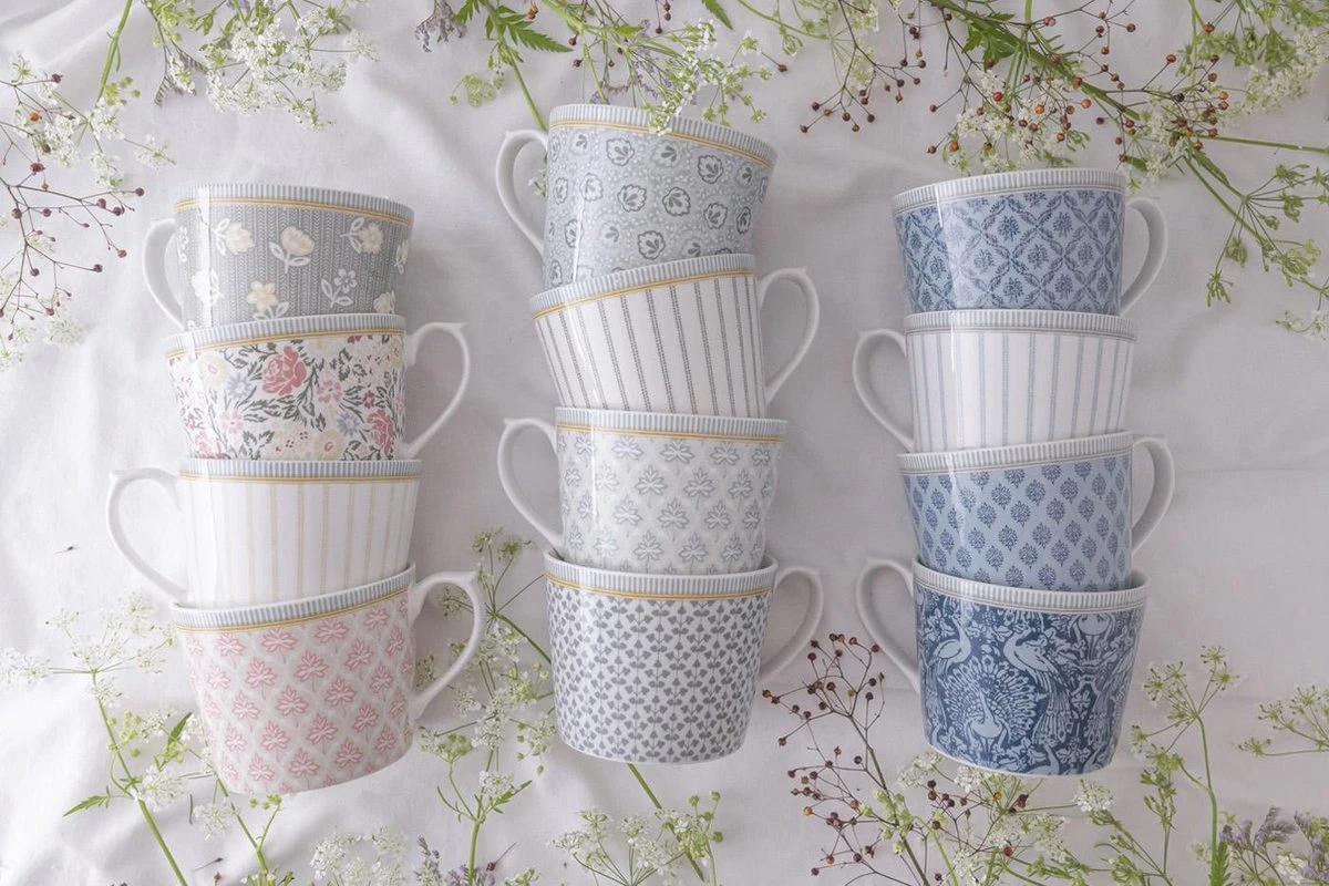 Laura Ashley Giftset 2 Bekers Assorti Bloem 30 Cl. 3 Laura Ashley Giftset 2 Bekers Assorti Bloem 30 Cl. - Afbeelding 3