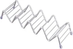 Krumble Taco Houder - Taco En Tortilla Houder Voor 4 Stuks - Serveerschalen - Koken & Tafelen - Kookgerei - Snack- & Tappasschalen - Metaal - Zilver -Keukenbenodigdheden Winkel 1200x811 1