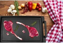 Eurolux Teppanyaki Plaat Met Grepen - 41 X 24 X 2.5 Cm - Zwart - Aluminium - Geschikt Voor Alle Warmtebronnen -Keukenbenodigdheden Winkel 1200x815 1