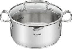 Tefal Duetto+ Pannenset -10 Delig- 5 Pannen - Kookpannenset - Zilver - Afdruipdeksels -Keukenbenodigdheden Winkel 1200x816 3