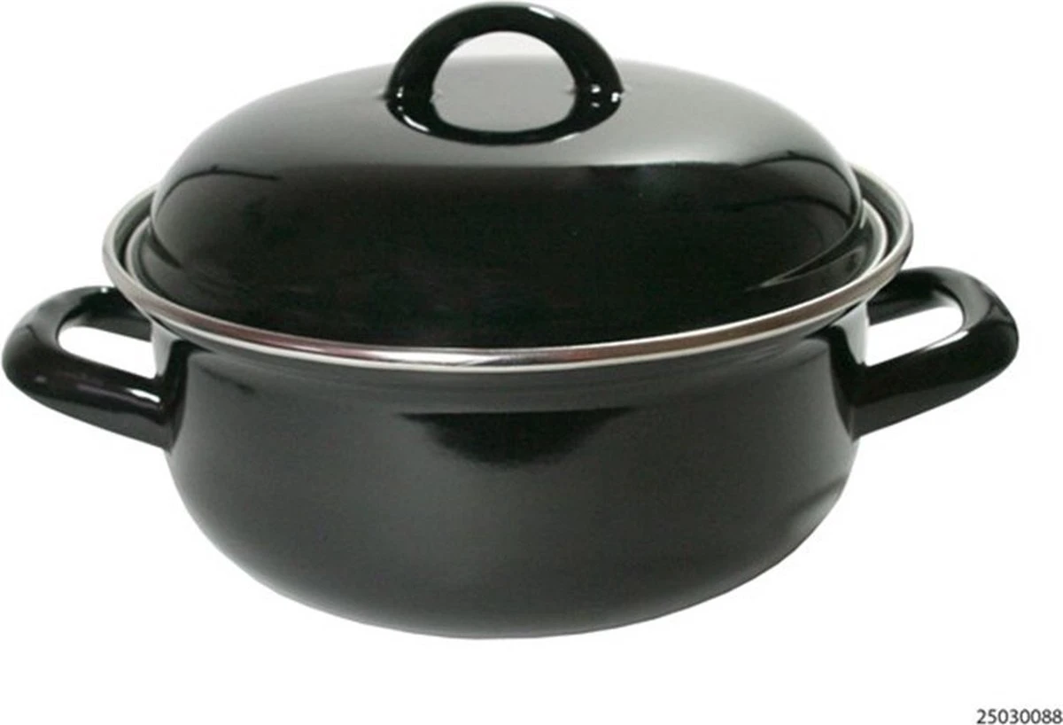 CasaLupo Emaille Braadpan Cooking - ø 26 Cm / 5 Liter 9 CasaLupo Emaille Braadpan Cooking - ø 26 Cm / 5 Liter - Afbeelding 9