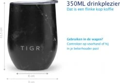 TIGR The Combo - Voordeelset Minimalist Thermosfles En Cup Warmhoudbeker - 500ml - Zwart Marmer -Keukenbenodigdheden Winkel 1200x833