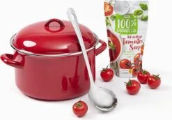 Stamppot / Soeppan, ø24cm, Rood Emaille, Voccelli -Keukenbenodigdheden Winkel 1200x836 2