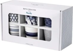 Royal Doulton Pacific - 6x Mok / Beker - Porselein - Wit / Blauw - 450 Ml - Set Van 6 Mokken 16 Royal Doulton Pacific - 6x Mok / Beker - Porselein - Wit / Blauw - 450 Ml - Set Van 6 Mokken -Keukenbenodigdheden Winkel 1200x842