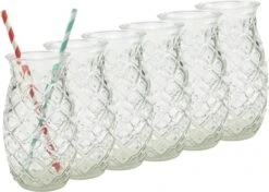 Merkloos Beker - Glas Ananas - 6 Stuks - Zomer - Cocktail -400ml -Keukenbenodigdheden Winkel 1200x857 1