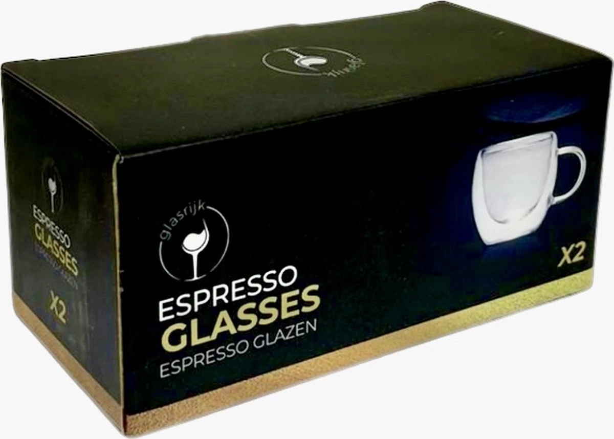 Glasrijk® Dubbelwandige Espresso Glazen - 80 Ml - 2 Stuks - Espresso Kopjes - Espresso Kopjes Dubbelwandig - Espresso Glazen - Espressokopjes - Dubbelwandige Glazen 5 Glasrijk® Dubbelwandige Espresso Glazen - 80 Ml - 2 Stuks - Espresso Kopjes - Espresso Kopjes Dubbelwandig - Espresso Glazen - Espressokopjes - Dubbelwandige Glazen - Afbeelding 5