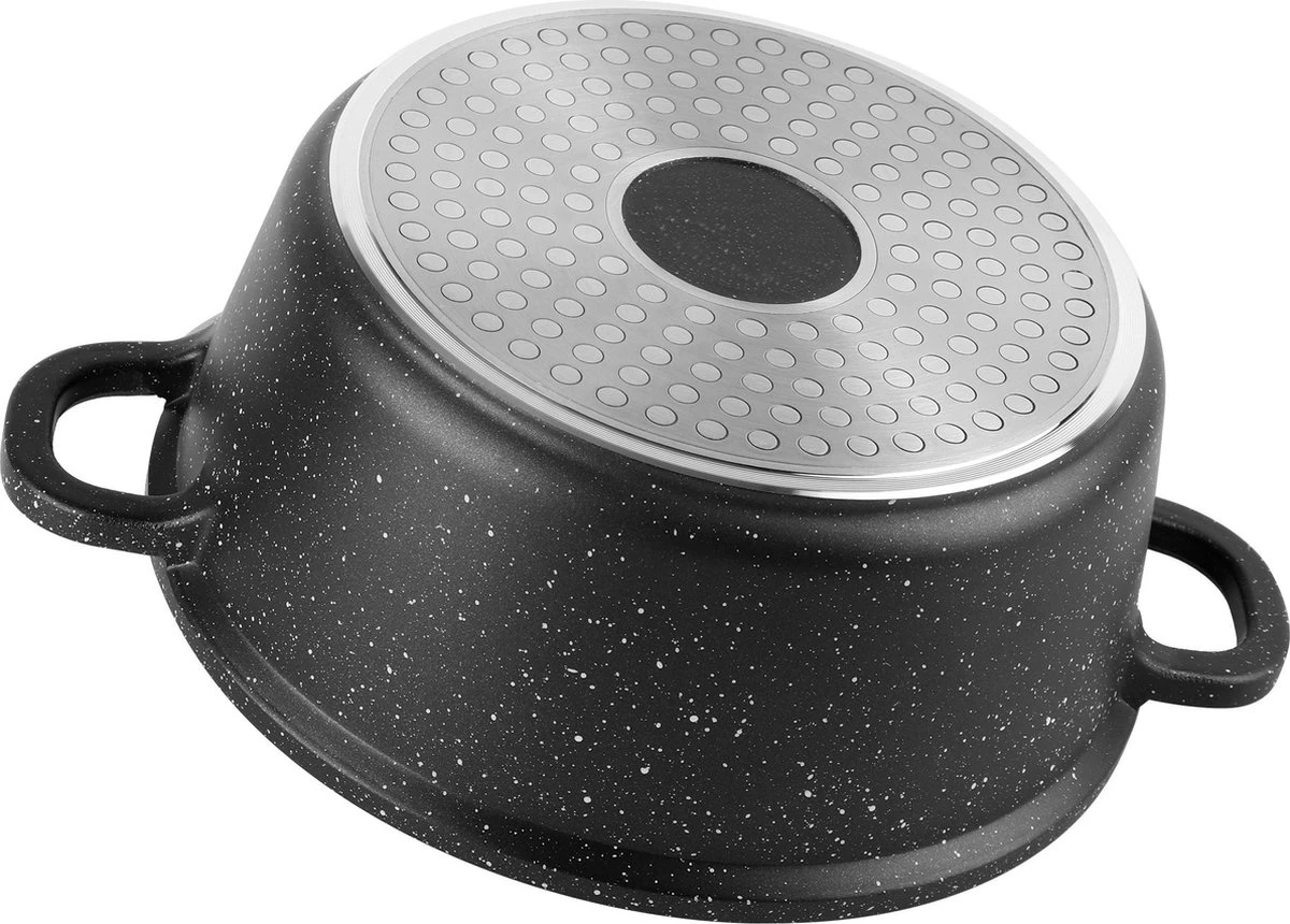 Cheffinger Steelpan Set 6-delig - 20-24-28cm - Zwart 5 Cheffinger Steelpan Set 6-delig - 20-24-28cm - Zwart - Afbeelding 5