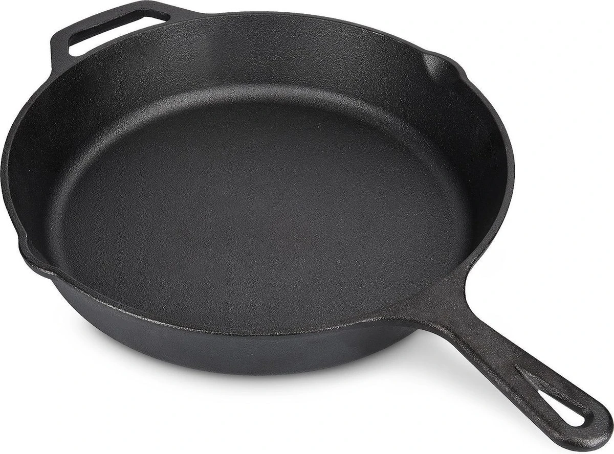 Navaris Gietijzeren Koekenpan - Braadpan Van Gietijzer - Ronde Skillet - Geschikt Voor Alle Warmtebronnen - Ø 25 Cm - Ovenbestendig Tot 260?graden 1 Navaris Gietijzeren Koekenpan - Braadpan Van Gietijzer - Ronde Skillet - Geschikt Voor Alle Warmtebronnen - Ø 25 Cm - Ovenbestendig Tot 260?graden