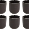 Orange85 Koffiekopjes - Espresso Kopjes - Set Van 6 - 100 Ml - Zwart