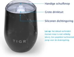 TIGR The Combo - Voordeelset Minimalist Thermosfles En Cup Warmhoudbeker - 500ml - Zwart Marmer -Keukenbenodigdheden Winkel 1200x929