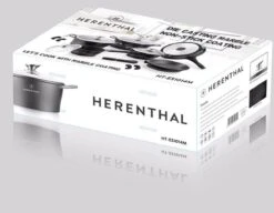 Herenthal Luxe Pannenset - 14-delig - Glazen Deksel - Inductie - Marmeren Coating - PFAS-vrij - Zwart - ES1014M -Keukenbenodigdheden Winkel 1200x934 7