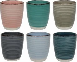 Tavola - Koffiemokken - Zonder Oor - Kleurrijk - Aardewerk - 160Ml - 6 Stuks - Ibizia -Keukenbenodigdheden Winkel 1200x968 1