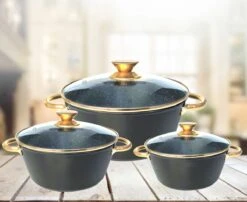 Cheffinger Luxe Braadpannen Set - Rose Gold Line - 6 Delig - Inclusief Deksel - Inductie - 20, 24 & 28CM -Keukenbenodigdheden Winkel 1200x982 4