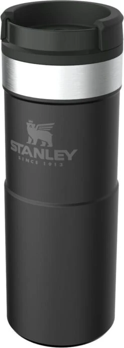 Stanley The NeverLeak™ Travel Mug 0,35L NEW - Thermosfles - Matt Black -Keukenbenodigdheden Winkel 429x1200