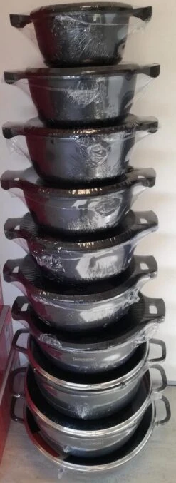 Royalty Line - Marble Soep/braadpan - Met Glazen Deksel Zwart - 24 CM. RL-BS24ML -Keukenbenodigdheden Winkel 438x1200 1