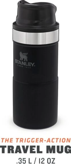 Stanley Trigger-Action Travel Mug 0.35L - Thermosfles - Matt Black -Keukenbenodigdheden Winkel 521x1200