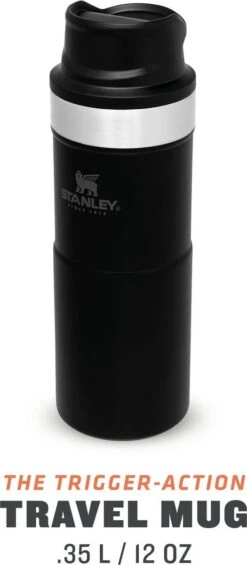 Stanley Trigger-Action Travel Mug 0.35L - Thermosfles - Matt Black -Keukenbenodigdheden Winkel 525x1200