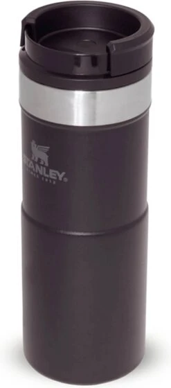 Stanley The NeverLeak™ Travel Mug 0,35L NEW - Thermosfles - Matt Black -Keukenbenodigdheden Winkel 529x1200 1