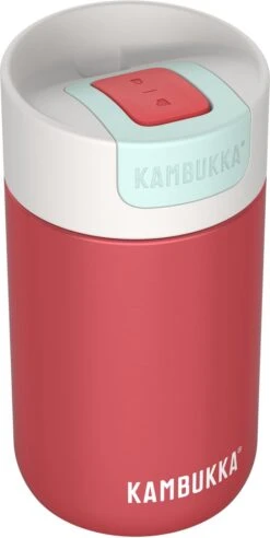 Kambukka Olympus Thermosbeker 300 Ml - Makkelijk Reinigen - Lekvrije Koffiebeker - RVS - Cherry Cake -Keukenbenodigdheden Winkel 602x1200