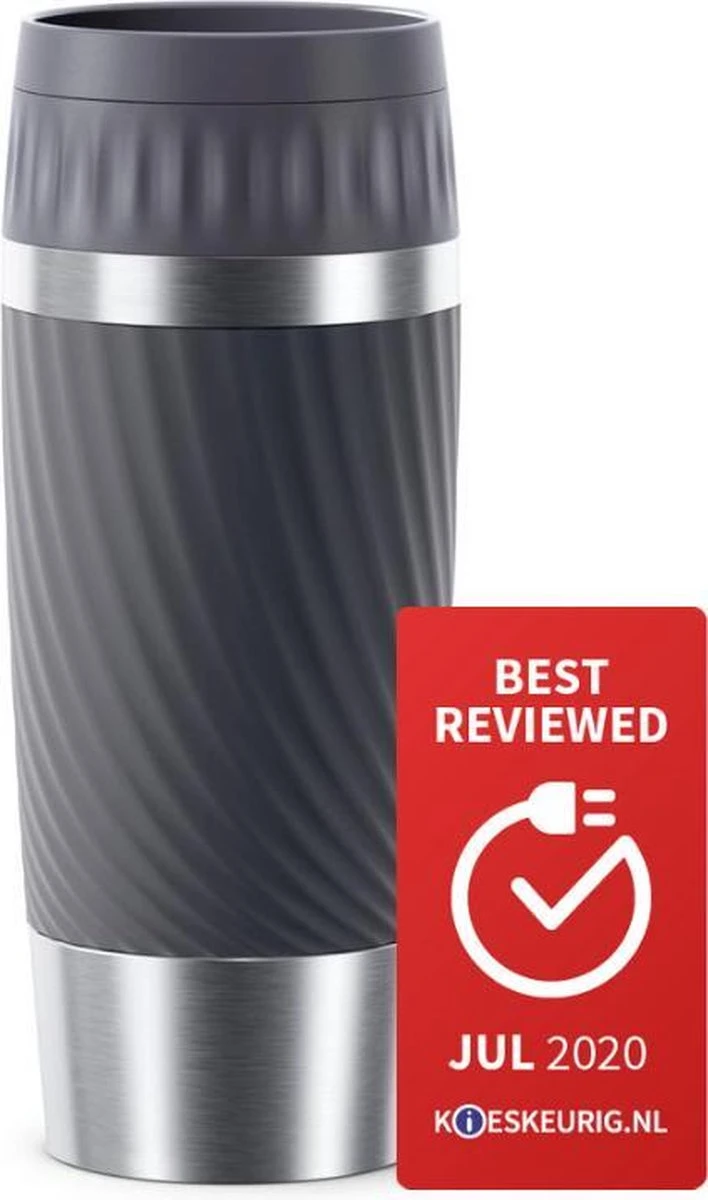 Tefal Travel Mug Easy Twist Thermobeker - Antraciet - 0,36 Liter 2 Tefal Travel Mug Easy Twist Thermobeker - Antraciet - 0,36 Liter - Afbeelding 2