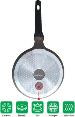 Cheffinger Pannenkoekenpan - Antiaanbaklaag - Krasbestendig - 28cm -Keukenbenodigdheden Winkel 778x1200
