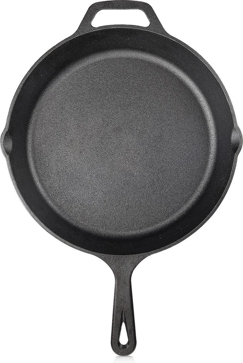 Navaris Gietijzeren Koekenpan - Braadpan Van Gietijzer - Ronde Skillet - Geschikt Voor Alle Warmtebronnen - Ø 25 Cm - Ovenbestendig Tot 260?graden 8 Navaris Gietijzeren Koekenpan - Braadpan Van Gietijzer - Ronde Skillet - Geschikt Voor Alle Warmtebronnen - Ø 25 Cm - Ovenbestendig Tot 260?graden - Afbeelding 8