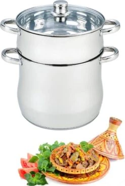 Royal Swiss - Couscous Pan - Couscous Maker - Stoompan RVS - 8 Liter