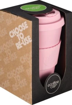 Ecoffee Cup Local Fluff PLA - Koffiebeker To Go 400 Ml - Roze Siliconen -Keukenbenodigdheden Winkel 826x1200