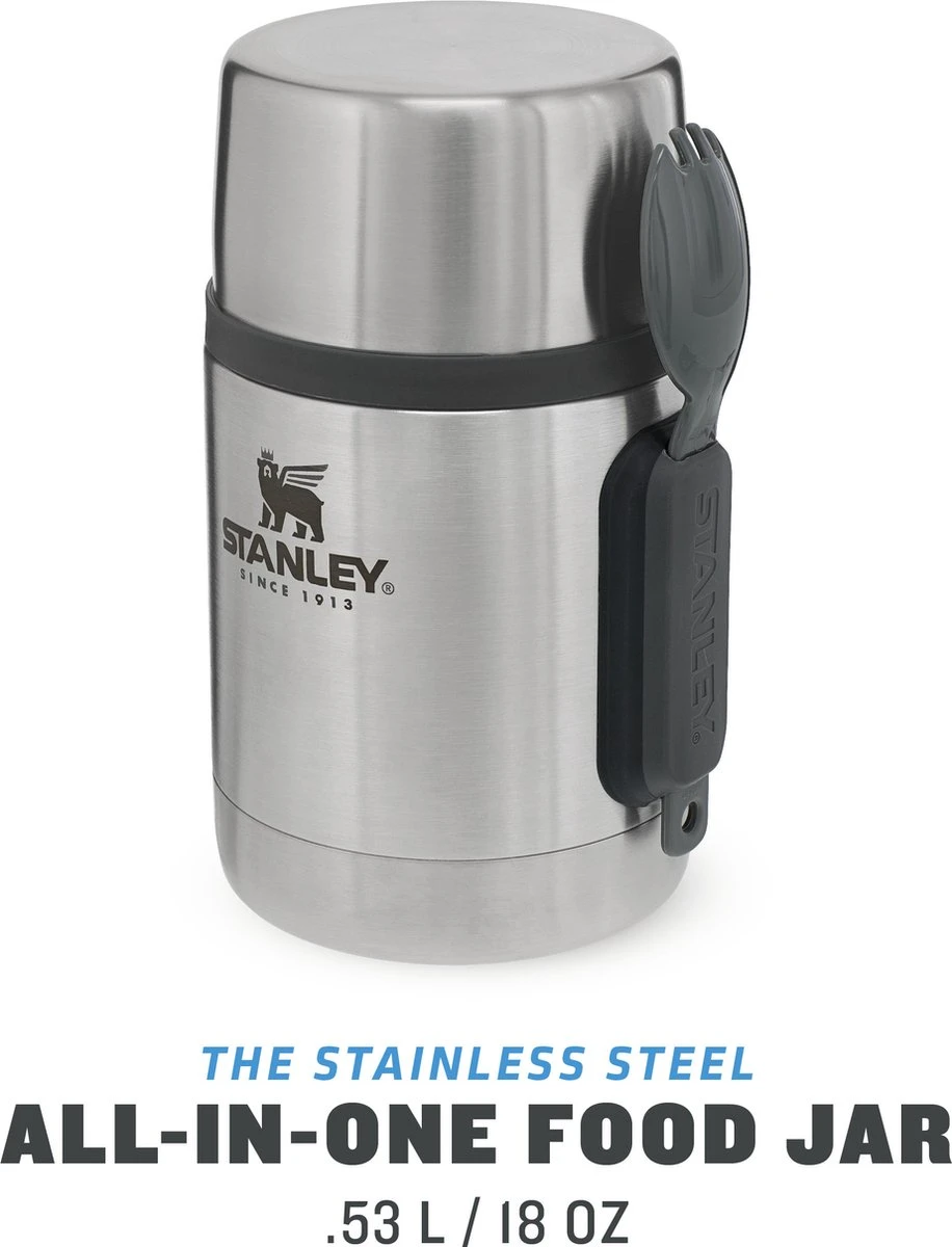 Stanley The Stainless Steel All-in-One Food Jar 0,53L - Thermosfles - Stainless Steel 2 Stanley The Stainless Steel All-in-One Food Jar 0,53L - Thermosfles - Stainless Steel - Afbeelding 2