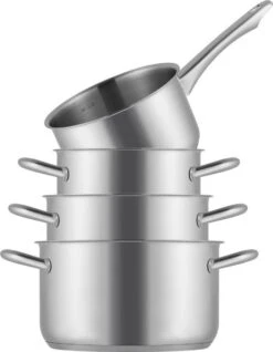 Sola Pannenset Blizz - 4 Delig - Ø Cm - Zilver - RVS - Sandwichbodem -Keukenbenodigdheden Winkel 933x1200