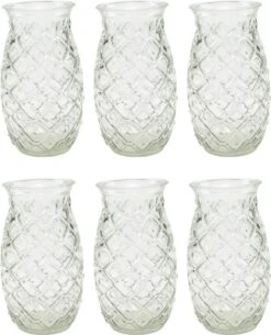 Merkloos Beker - Glas Ananas - 6 Stuks - Zomer - Cocktail -400ml -Keukenbenodigdheden Winkel 971x1200 1
